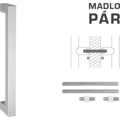 MPkovania FT - MADLO kód K02K 25x25 mm UN pár Rozteč madla: 900 mm, Rozmer profilu madla: 25x25 mm, Dĺžka: 925 mm