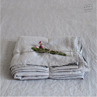 Linen Tales Svetlosivá ľanová plachta Light Grey 180x260