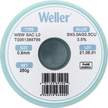 Weller WSW SAC L0 spájkovací cín bez olova cievka Sn3,0Ag0,5Cu 250 g 0.8 mm