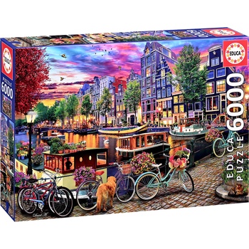 Educa Пъзел Educa от 6000 части - Колоездене в Амстердам (EDU20330)