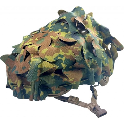 Anareus 3D univerzální maskovací potah na helmu, Laser-cut Flecktarn