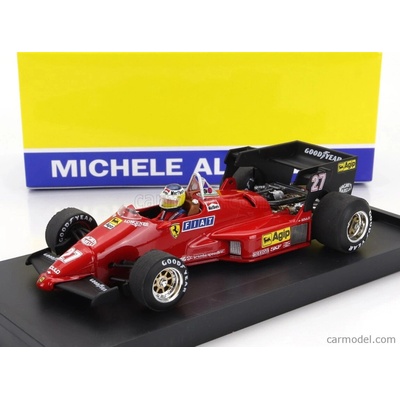 Brumm Ferrari F1 126c4 N 27 Winner Belgium Gp 1984 Michele Alboreto With Driver FigureČervená Černá 1:43