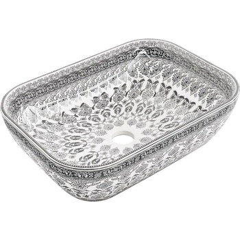 Mexen Rita умивалник надплотен 45 x 32 см, бял/черен модел - 21084586 (21084586)