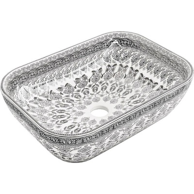 Mexen Rita умивалник надплотен 45 x 32 см, бял/черен модел - 21084586 (21084586)