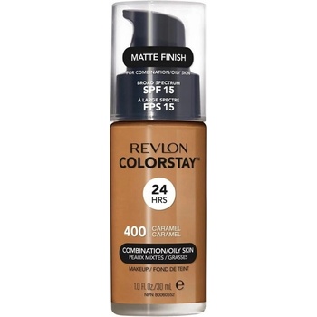 Revlon Cosmetics ColorStay dlhotrvajúci zmatňujúci make-up pre mastnú a zmiešanú pleť 400 Caramel 30 ml