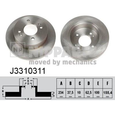 Brzdový kotúč NIPPARTS J3310311