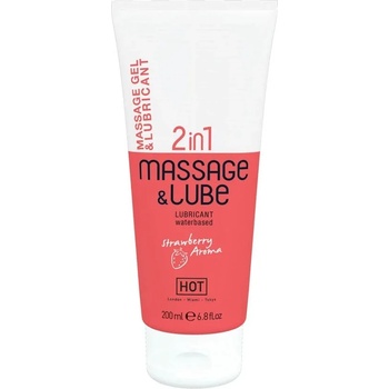 Лубрикант и масажен гел, ягодов аромат - Massage Glide 200ml (HOT0044143)