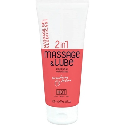 Лубрикант и масажен гел, ягодов аромат - Massage Glide 200ml (HOT0044143)