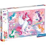 Clementoni Детски пъзел Clementoni от 24 части - Веселите еднорози (28525) - ozone