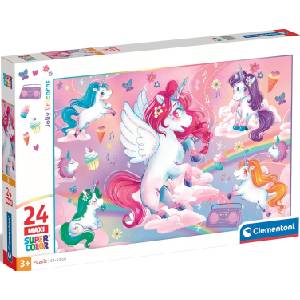 Clementoni Детски пъзел Clementoni от 24 части - Веселите еднорози (28525) - ozone
