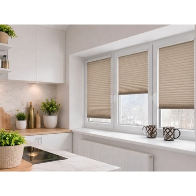 Zebra-Shop Plissé Lux Simple CAPUCCINO PP154 118 x 80 - 110 cm