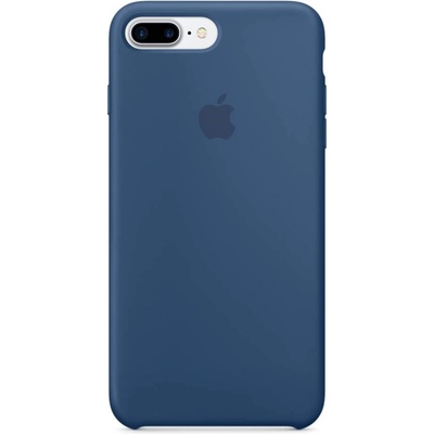 Apple Silicone Case - оригинален силиконов кейс за iPhone 8 Plus, iPhone 7 Plus (син)