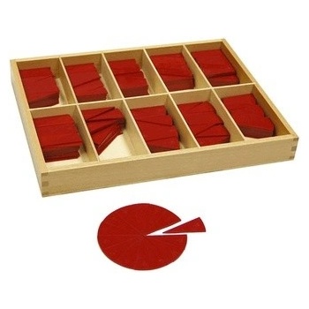 Montessori Zlomky výrezy od 1/11 do 1/20
