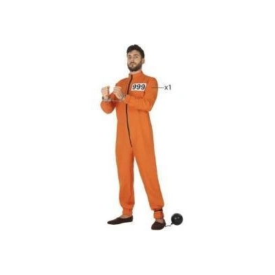 BigBuy Carnival Маскировъчен костюм за възрастни Prisoner Оранжев Размер M/L