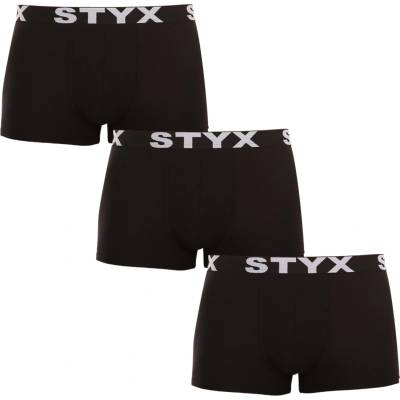 Styx Комплект от три - мъжки боксерки Styx спортна гума черни Styx | Cheren | МЪЖЕ | L