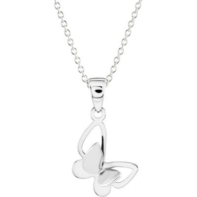 Gemmax Řetízek s motýlkem z bílého zlata GLSWN-24461-39271