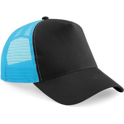 Beechfield B640 5 panelová Trucker 53.064 black/surf blue