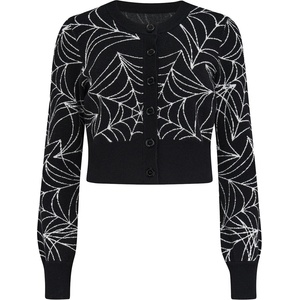 KILLSTAR дамска жилетка (top) KILLSTAR - Dark Angel Dottie - Cardigan - Black/White - KSRA013599