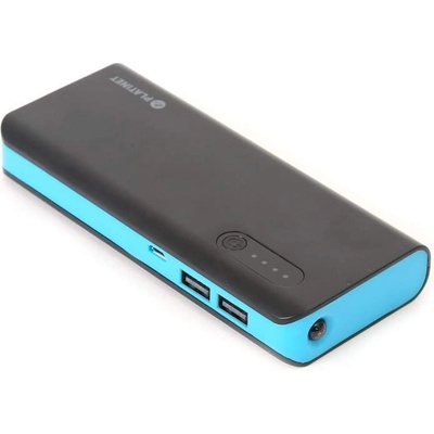 Platinet Power Bank 8000 mAh - външна батерия с 2 USB изходa за таблети и смартфони (черен-син)