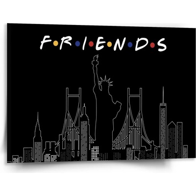 Sablio Obraz Seriál Priatelia FRIENDS Obrysy - 150x110 cm