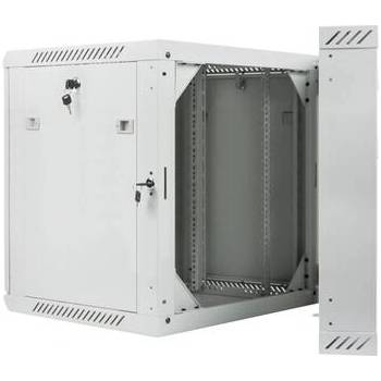 Lanberg rack cabinet 19 double-section wall-mount 12U / 600x600 for self-assembly (flat pack), grey (WF02-6612-10S)