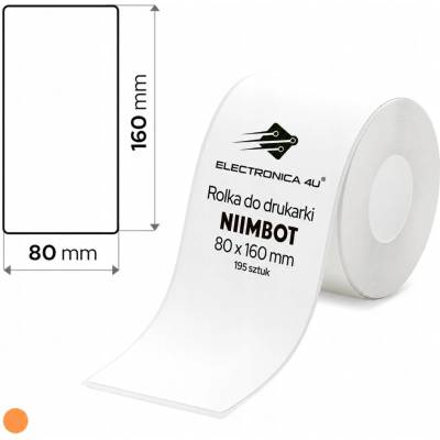 Bílé samolepicí etikety samolepky termální Niimbot K3 80x160mm