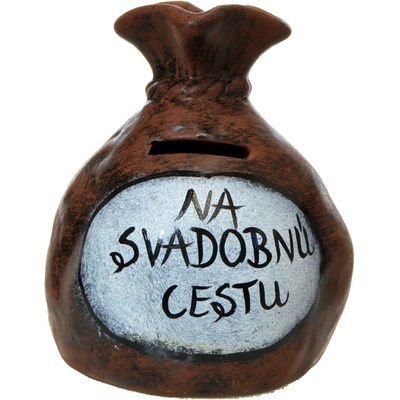 Pokladnička s nápisom - na svadobnú cestu