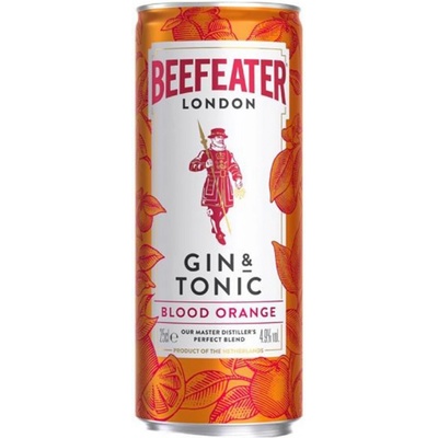 Beefeater Blood Orange & Tonic 4,9% 0,25 l (plech) – Zboží Dáma