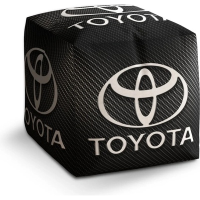 Sablio Taburet Kocka Toyota Carbon: 40x40x40 cm
