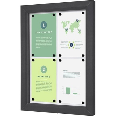 Jansen Display Venkovní uzamykatelná vitrína Slim 4 x A4