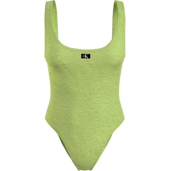 Calvin Klein Бански костюм Calvin klein Open Back swimsuit - Green (Sharp Green)