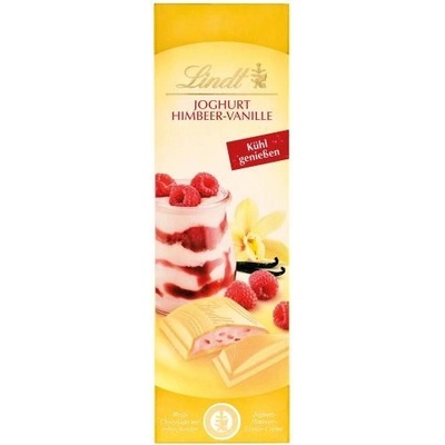 Lindt Slim biela čokoláda s jogurtovo-vanilkovo-malinovou náplňou 100 g