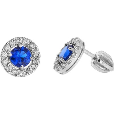 INFINITYSILVER Stříbrné náušnice LINDA 1 s modrými zirkony KE239MZts