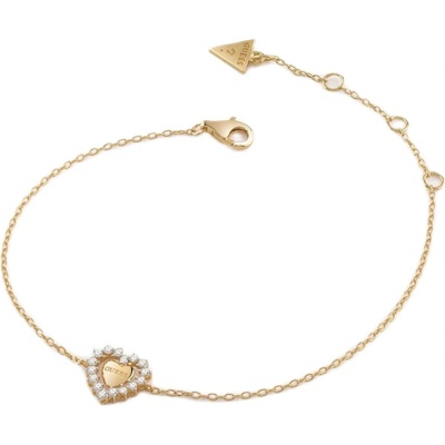 Guess Pozlacený náramek ze stříbra Srdce Jardin JSBB04454JWYG 18,5 cm