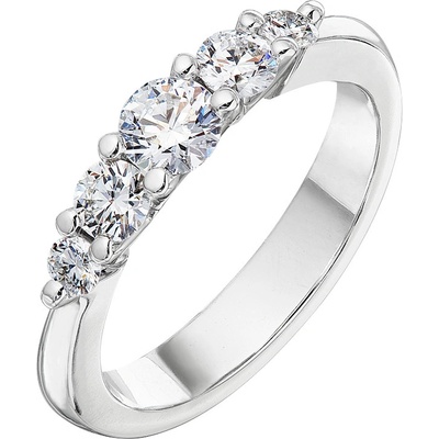 Tiami Prsten z bílého zlata s diamanty Pure Line 5 RPL5W2002