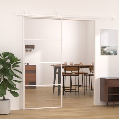 Petrashop 151660 Posuvné sklo a hliník bílá 90 x 205 cm