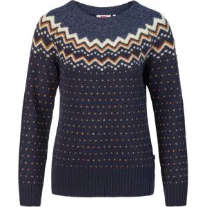 Fjällräven Дамски вълнен пуловер Fjällräven Women's Övik Knit Sweater Wool jumper - Dark Navy (105-0652-0613)