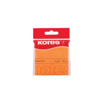 Neonový samolepicí bloček Kores - oranžový