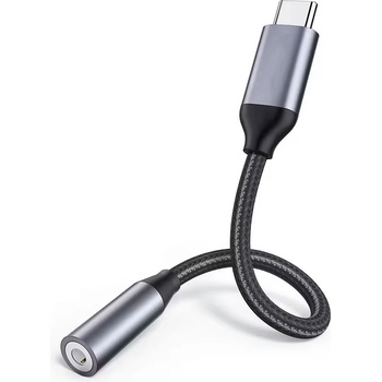DeTech Преходник DeTech, USB-C - 3.5mm (F), Сив - 17833 (17833)
