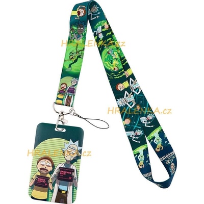 Šnůrka na krk 22549 s cedulkou Rick and Morty