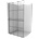 Mexen Kioto+ L душ панел с рафт 100 x 200 см, черна решетка, четкан gun gray - 800-100-123-66-77 (800-100-123-66-77)