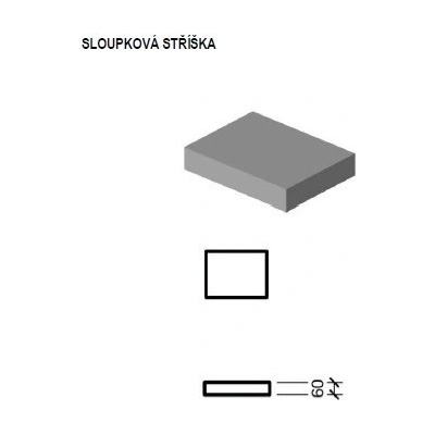 DITON LINIE KAMENE QUICK WALL STONE Stříška sloupková přírodní 22/16/7cm