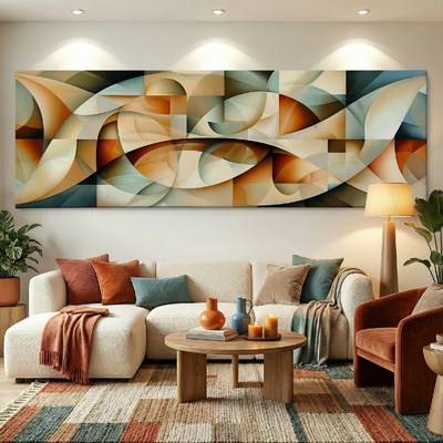 Obraz na plátně - Taneční pohyby stínů FeelHappy.cz Velikost obrazu (šířka x výška): 300 x 100 cm