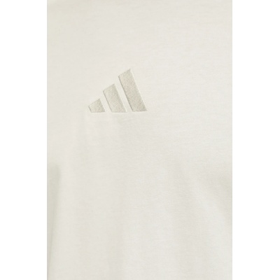 Adidas Памучна тениска adidas ALL SZN Dip Dye в бежово с изчистен дизайн JJ3696 (JJ3696)