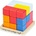 Bigjigs Toys Образователен логически пъзел Bigjigs - Цветен куб (33020-1)