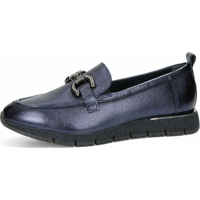 Tamaris dámské kožené polobotky tmavomodré