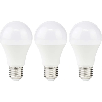 Nedis LED žárovka E27/ A60/ 8 W/ 220 V/ 806 lm/ 2700 K/ teplá bílá/ matná/ 3 kusy