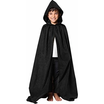 Černý plášť s kapucí 120 cm