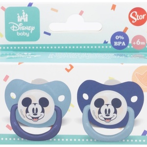 Stor Силиконови залъгалки Stor - Mickey Mouse Full Of Smiles, 6+ м, 2 броя (10467) - ozone