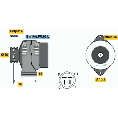 generátor BOSCH 0 986 040 910